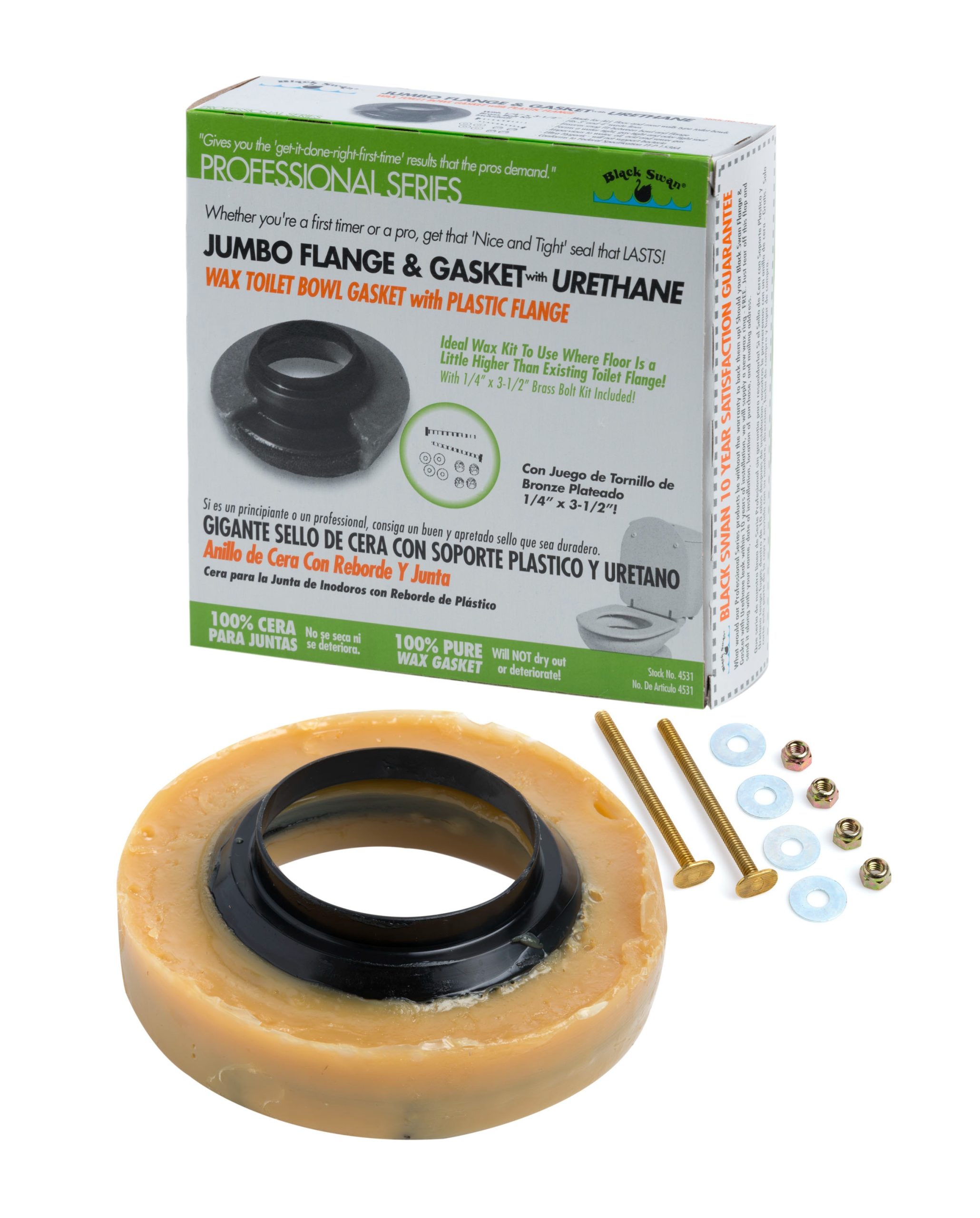 Jumbo Flange & Gasket With Urethane With Closet Bolt Kit